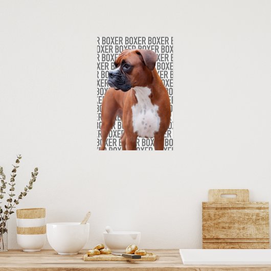 Poster de chien de boxe (Cuisine)