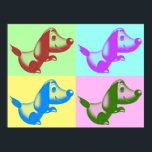 Poster de chien de dessin pop art<br><div class="desc">Poster de chien de dessin pop art</div>