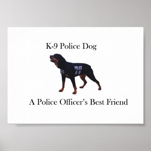Poster de chien de police K-9 (Devant)
