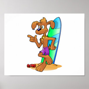 Poster de chien de Surf australien