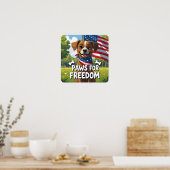 Poster de Chien Festif Paws for Freedom Imprimer (Cuisine)