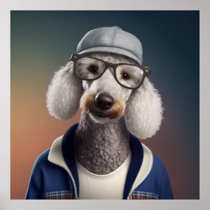 Poster de Chien Hipster de Bedlington Terrier