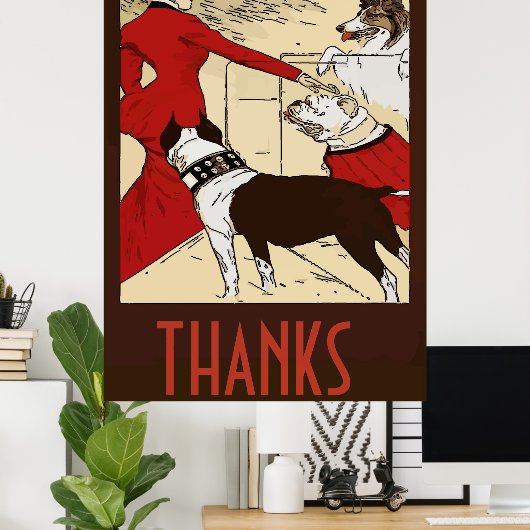 Poster de Chiens vintages (Bureau à domicile)