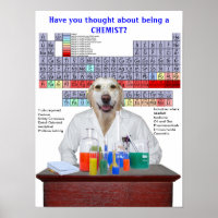 Poster de chimie drôle de laboratoire pour les ens