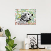 Poster de chiot mignon - Golden Retriever Chien Ar (Bureau à domicile)