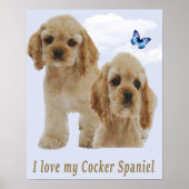 Poster de chiots spaniel Cocker (Devant)