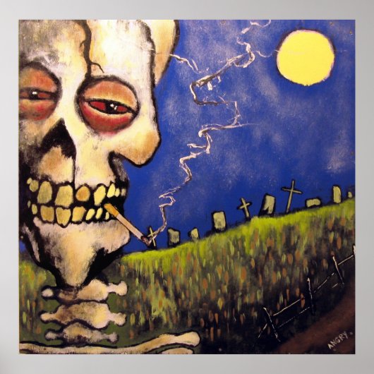 Poster de cimetière par Angry Johnny (Devant)