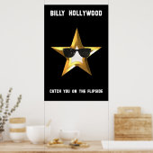 Poster de cinéma Billy Hollywood en noir (Cuisine)