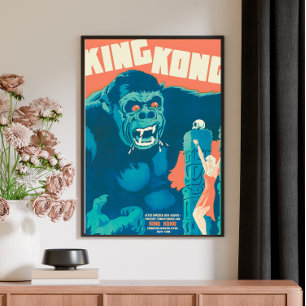 Poster de cinéma classique Vintage King Kong Retro