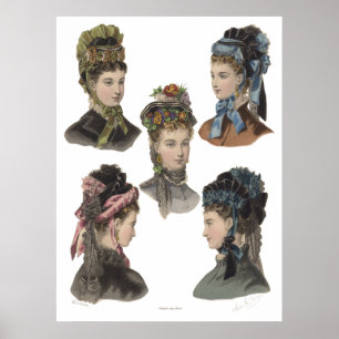 Poster de cinq Beautés victoriennes
