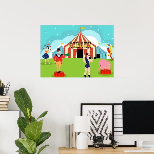 Poster de cirque vintage (Bureau à domicile)