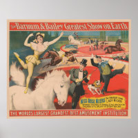 Poster De Cirque vintage De Miss Rose Meers