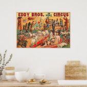 Poster de cirque vintage Eddy Brothers (Cuisine)