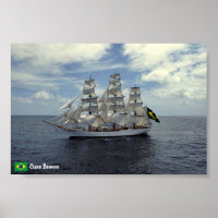 Poster de Cisne Branco, grand navire du Brésil.