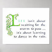 Poster de citation calligraphie de vie (Devant)