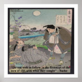 Poster de citation célèbre et de Basho (Devant)