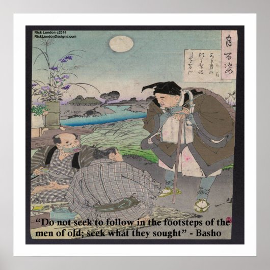 Poster de citation célèbre et de Basho (Devant)