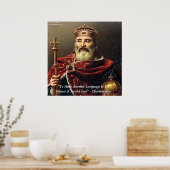 Poster de citation Charlemagne & Langues (Cuisine)