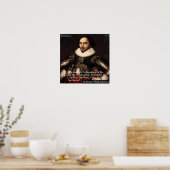 Poster de citation d'amour Shakespeare "Love Infin (Cuisine)
