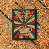 Poster de citation de café rétro - Répéter l'enreg