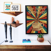 Poster de citation de café rétro - Répéter l'enreg