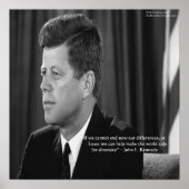 Poster de citation de JFK Differences/Diversity (Devant)