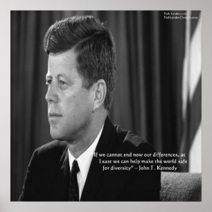 Poster de citation de JFK Differences/Diversity