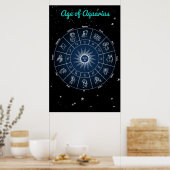 Poster de citation de la roue Zodiac Aquarius (Cuisine)