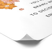 Poster de citation de motifs floraux Boho Rainbow (Coin)