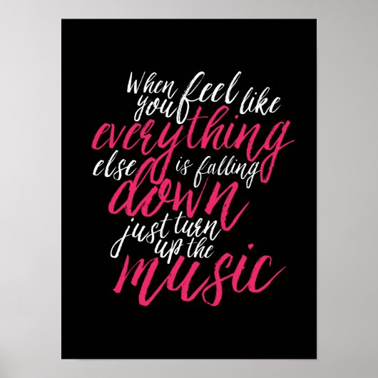Poster de citation de musique cool (Devant)
