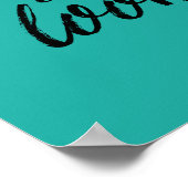 Poster de citation de musique turquoise (Coin)