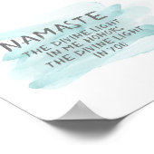Poster de citation de Namaste aquarelle design (Coin)