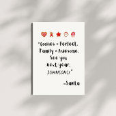 Poster de citation de Noël amusant Père Noël