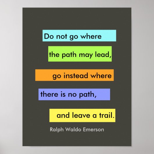 poster de citation Emerson coloré inspirant (Devant)
