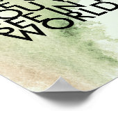 Poster de citation Gandhi être le changement aquar (Coin)