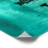 poster de citation Gandhi turquoise bleu (Coin)