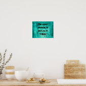 poster de citation Gandhi turquoise bleu (Cuisine)