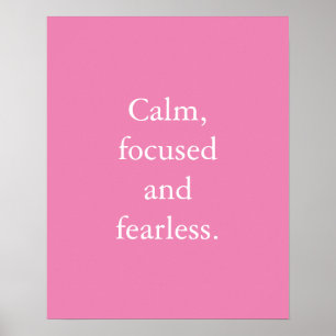 Poster de citation Inspiration minimaliste rose
