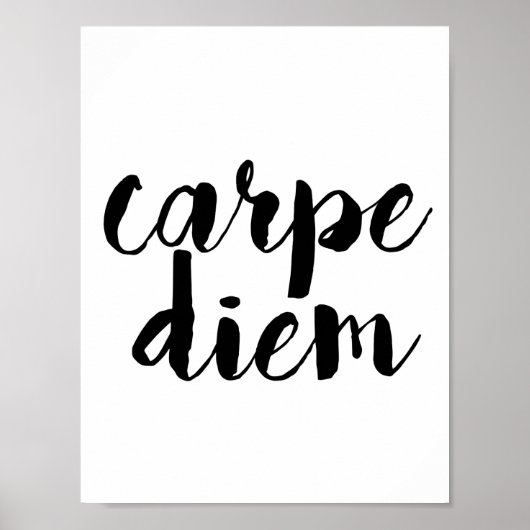 Poster de citation inspirationnelle Carpe Diem (Devant)