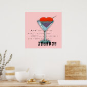 Poster de citation martini amusant (Cuisine)