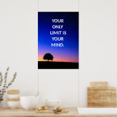 Poster de citation Motivational Blue Night Sky (Cuisine)