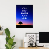 Poster de citation Motivational Blue Night Sky (Bureau à domicile)