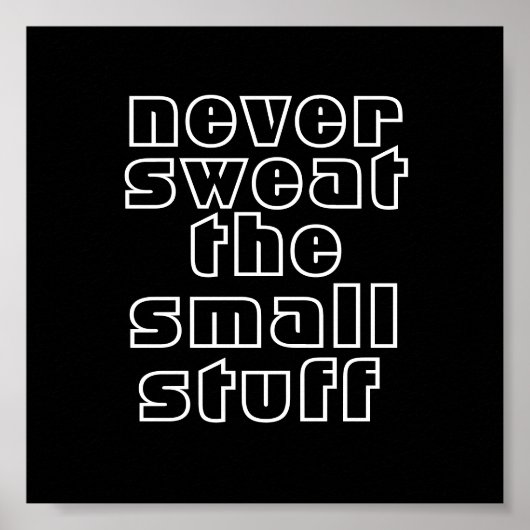 poster de citation ne transpire jamais les petites (Devant)