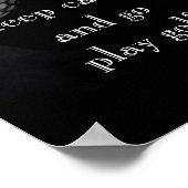 poster de citation pour golfeurs noir et blanc (Coin)