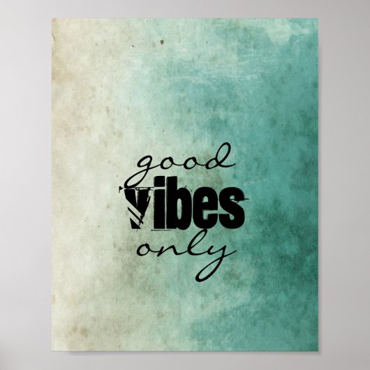 poster de citation shabby style chic bonne vibes s (Devant)