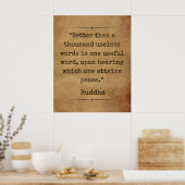 Poster de citation spirituelle inspirante de Boudd (Cuisine)