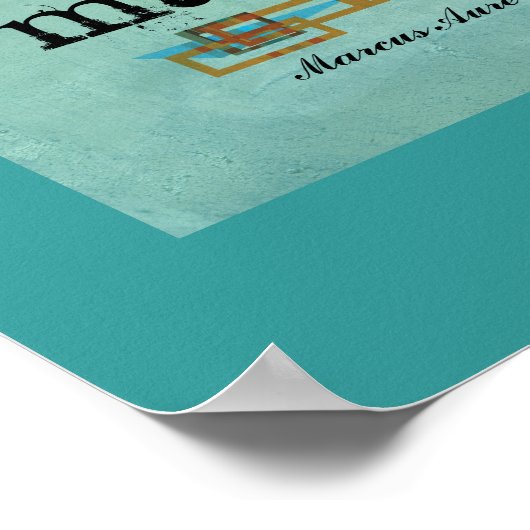 poster de citation sur bleu turquoise (Coin)