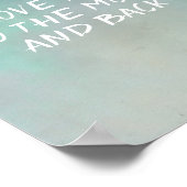 poster de citation vous aime à la lune et le dos (Coin)