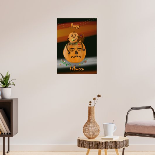 Poster de citrouille Mess Halloween (Salon 3)