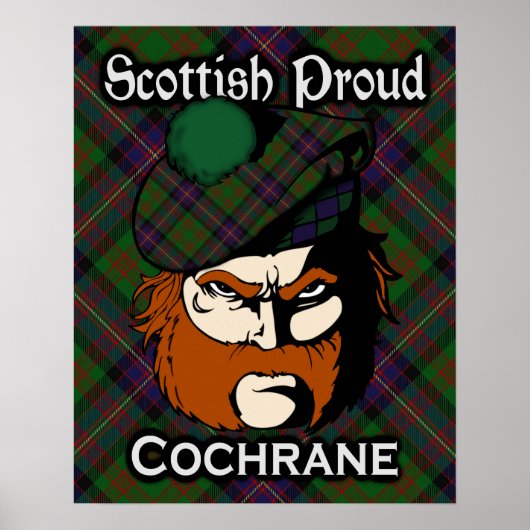Poster de Clan Cochrane Scottish Tartan (Devant)